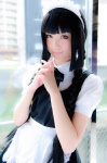 aka_(morimori) apron cosplay dress hairband maid maid_uniform original twin_braids rating:Safe score:2 user:xkaras