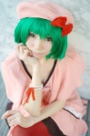 beret cosplay dress green_hair macross macross_frontier pantyhose ranka_lee tatsuki_(ii) rating:Safe score:1 user:nil!