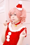choker cosplay dress drill_hair inu_boku_secret_service mitsu_usagi pink_hair roromiya_karuta santa_costume stocking_cap twin_drills rating:Safe score:0 user:nil!