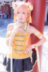cosplay double_bun hello!_aki_love_live!_participation hoshizora_rin itsuki_akira love_live!_school_idol_project miniskirt orange_hair skirt tubetop rating:Safe score:0 user:nil!