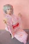 cosplay genderswap gintama kimono riu sakata_gintoki silver_hair twintails rating:Safe score:0 user:nil!