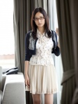 blouse cardigan glasses pleated_skirt skirt takashima_kaho rating:Safe score:2 user:nil!