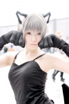 animal_ears cat_ears cosplay dress elbow_gloves gloves nagato_yuki naito silver_hair suzumiya_haruhi_no_yuuutsu tail rating:Safe score:0 user:nil!