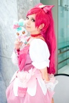 choker cosplay cure_blossom dress hairbow hanasaki_tsubomi heartcatch_precure! kara pink_hair pretty_cure rating:Safe score:1 user:nil!