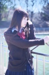 blouse cardigan cosplay emusuda_riria original pleated_skirt school_uniform skirt rating:Safe score:0 user:nil!