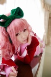 anya_alstreim code_geass cosplay dress fingerless_gloves gloves hairbow jacket pink_hair striped tatsuki thighhighs zettai_ryouiki rating:Safe score:0 user:nil!