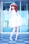cosplay himemiya_mahore idolmaster pantyhose red_hair sheer_legwear takatsuki_yayoi rating:Safe score:2 user:Log
