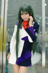 cosplay dress green_hair himemiya_mahore minashiro_tsubaki scarf soukyuu_no_fafner rating:Safe score:1 user:nil!