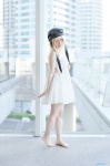 azami bakemonogatari blonde_hair cosplay dress goggles helmet nisemonogatari oshino_shinobu rating:Safe score:3 user:nil!