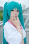 aqua_hair cosplay dress hatsune_miku kooki tagme_song twintails vocaloid rating:Safe score:0 user:nil!