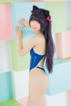 animal_ears cat_ears cosplay gokou_ruri kuro_neko_o_kigae_suru mike one-piece_swimsuit ore_no_imouto_ga_konna_ni_kawaii_wake_ga_nai purple_hair swimsuit rating:Safe score:3 user:nil!