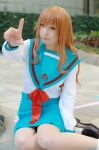 asahina_mikuru cosplay hazuki_minami pleated_skirt sailor_uniform school_uniform skirt socks suzumiya_haruhi_no_yuuutsu rating:Safe score:1 user:nil!