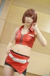 cosplay croptop headset meiko miniskirt pantyhose riku shorts skirt vest vocaloid rating:Safe score:0 user:nil!