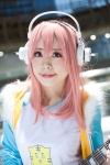 cosplay guitar headphones nitro_super_sonic pink_hair super_soniko track_jacket yukimi_ume rating:Safe score:0 user:pixymisa