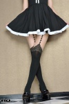 apron black_legwear dress dress_lift maid maid_uniform pantyhose print_legwear rq-star_819 shinjyo_chitose rating:Safe score:1 user:nil!