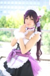 apron bow choker corset cosplay dress hairband love_live!_school_idol_project maid maid_uniform petticoat purple_hair tojo_nozomi uri wristband rating:Safe score:0 user:pixymisa
