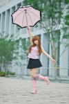 blouse boots cosplay miniskirt original saki skirt umbrella rating:Safe score:0 user:nil!