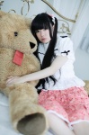 bed blouse cosplay hug miyabi original skirt stuffed_animal teddy_bear twintails rating:Safe score:1 user:nil!