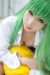 cc cheese-kun cleavage code_geass cosplay dress_shirt green_hair kanda_midori pantyhose rating:Safe score:6 user:xkaras