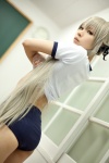 ass buruma cosplay gym_uniform kanda_midori kasugano_sora shirt_lift shorts tshirt twintails white_hair yosuga_no_sora rating:Safe score:13 user:nil!