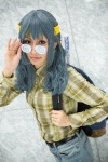 backpack blouse blue_hair cosplay glasses headband looking_over_glasses makishima_saori nasuvi ore_no_imouto_ga_konna_ni_kawaii_wake_ga_nai trousers twintails rating:Safe score:0 user:pixymisa