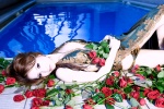 araki_sayaka cleavage dress panties perfume_of_beauty pool roses rating:Safe score:0 user:nil!