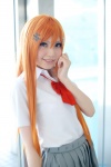bleach blouse cosplay inoue_orihime orange_hair pleated_skirt skirt soubi_zero rating:Safe score:0 user:nil!