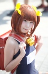 backpack cosplay hairbows red_hair sakuya school_swimsuit swimsuit tagme_character tagme_series twintails rating:Safe score:0 user:nil!
