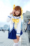 asakura_nemu cosplay da_capo hair_ribbons kneesocks miniskirt pleated_skirt ribbons rika_(ii) school_uniform skirt zettai_ryouiki rating:Safe score:0 user:pixymisa