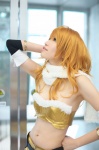 bustier cosplay croptop hoshii_miki idolmaster lingerie miniskirt orange_hair rou scarf skirt rating:Safe score:0 user:nil!