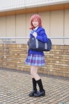 ahota blazer blouse bookbag cosplay kneesocks love_live!_school_idol_project nishikino_maki pleated_skirt red_hair school_uniform skirt rating:Safe score:0 user:nil!