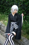 cosplay inu_boku_secret_service inugami_mikoto kimono miniskirt momono_jou silver_hair skirt striped thighhighs zettai_ryouiki rating:Safe score:2 user:nil!