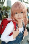 ameri backpack cosplay denim dress glasses kodomo_no_jikan looking_over_glasses red_hair twin_braids usa_mimi rating:Safe score:0 user:nil!