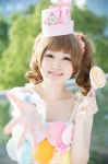 cosplay croptop hat idolmaster lollipop nina_(ii) takatsuki_yayoi twintails wristband rating:Safe score:0 user:pixymisa