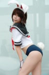 akumania animal_ears ass bunny_ears cosplay kore_ga_watashi_no_goshujin-sama sailor_uniform sawatari_izumi school_uniform shorts tail rating:Safe score:0 user:nil!