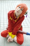 cosplay gintama hair_pods hoshitamu kagura mandarin_suit orange_hair umbrella rating:Safe score:0 user:nil!