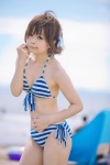 beach bikini cleavage ocean side-tie_bikini striped suu swimsuit rating:Safe score:0 user:nil!