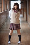 blouse kneesocks misoshiru pleated_skirt school_uniform skirt sweater_vest rating:Safe score:0 user:nil!
