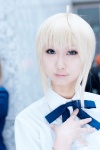 blonde_hair blouse blue_eyes bowtie cosplay fate/series fate/stay_night saber seri rating:Safe score:1 user:pixymisa