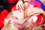 bustier cosplay lingerie macross macross_frontier microphone multi-colored_hair sachi_budou shawl sheryl_nome shorts rating:Safe score:0 user:nil!