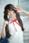 blouse bookbag cosplay harumiya_yun k-on! nakano_azusa ribbon_tie sweater twintails rating:Safe score:0 user:pixymisa