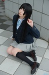 akiyama_mio blazer blouse cosplay kneesocks k-on! makise_anji pantyhose pleated_skirt school_uniform skirt rating:Safe score:1 user:nil!