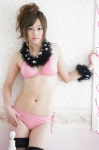 bikini boa cleavage fishnet_stockings natsukawa_jun side-tie_bikini swimsuit thighhighs rating:Safe score:0 user:nil!