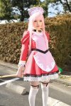 apron broom cosplay diebuster maid maid_uniform namada nono pink_hair thighhighs zettai_ryouiki rating:Safe score:0 user:darkgray