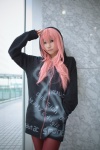 cosplay hoodie megurine_luka pantyhose red_legwear tagme_song tatsuki_(ii) vocaloid rating:Safe score:1 user:nil!