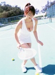 aizawa_hitomi cleavage ponytail tennis_court tennis_dress tennis_racket rating:Safe score:1 user:nil!