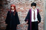 blouse blue_eyes cosplay crossplay ginny_weasley glasses harry_james_potter harry_potter mimu_sabu red_hair robe satori sweater tie trousers wand rating:Safe score:0 user:pixymisa