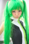 cosplay dress elbow_gloves gloves green_hair hatsune_miku meltdown_(vocaloid) necoco twintails vocaloid rating:Safe score:0 user:nil!