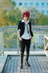 blazer boots cosplay crossplay dress_shirt red_hair ryuuna tagme_character tagme_series tie trousers rating:Safe score:0 user:nil!
