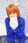 animal_ears blazer blouse cat_ears cosplay hoshizora_rin love_live!_school_idol_project mahiru orange_hair paw_gloves pleated_skirt school_uniform skirt rating:Questionable score:0 user:nil!